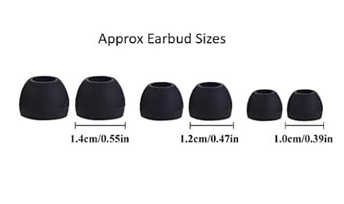 Just Accessories 12 X Black Replacement Silicone In-Ear Earphone Headphone Earbuds Tips Gels Eartips Rubber Spare (Mixed) — view 4