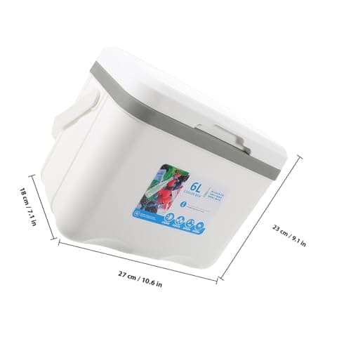 Portable Cooler Box 6 L White PP for Camping and Road Trips — view 2