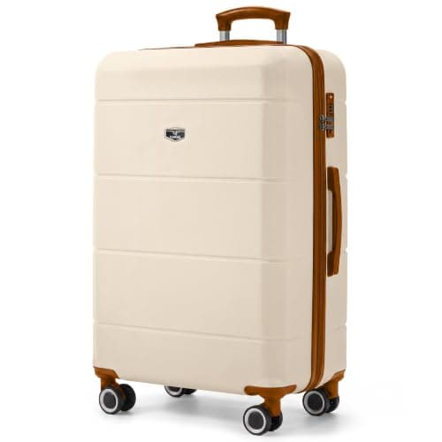 LUGG 28 Inch Jetset Suitcase Hard Shell Case 4 Wheel Travel bag Lightweight ABS Material with TSA Lock Approved for Travel with easyJet, British Airways, RyanAir, Virgin Atlantic, Emirates(75x49x29cm)
