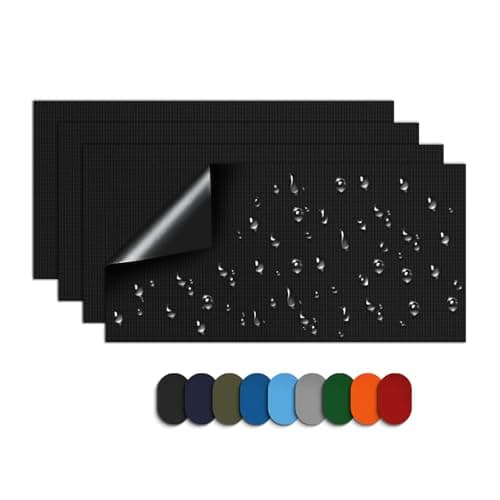 Skystuff 4pcs 10x20cm Nylon Repair Patch, Waterproof Self-Adhesive for Tent