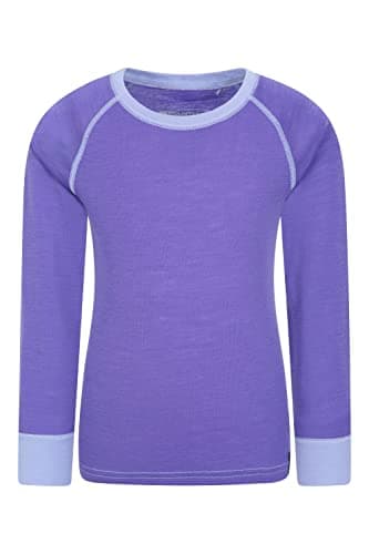 Mountain Warehouse Merino Kids Thermal Baselayer Top Purple 7-8y — view 6