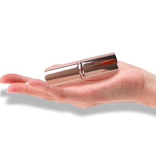 Retractable Mini Blush Brush with Cap Corrugated Silk Nylon Wool Metal — view 4