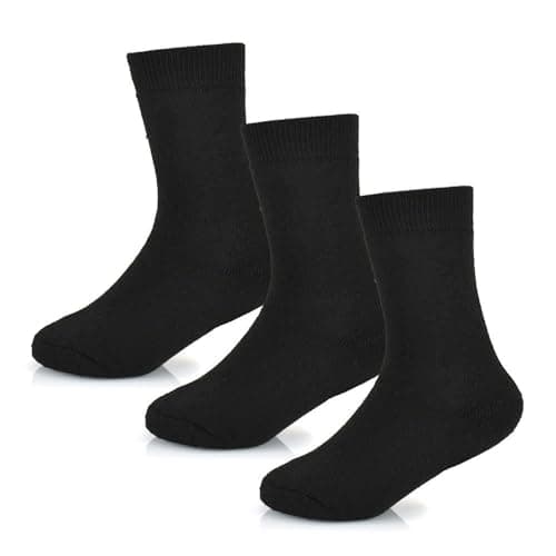A2Z 4 Kids Boys Girls Thermal Socks Ultimate Winter - Socks AZ598 Black 3 Pack 11-14