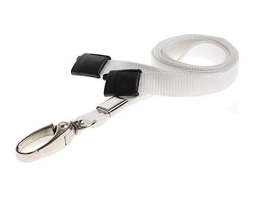 ALG ID Cards® White ID Card Badge Wallet - White Lanyard Card Wallet - White Wallet Lanyard Neck Strap with Metal Clip & Safety Breakaway Release for Pass Holder — view 2