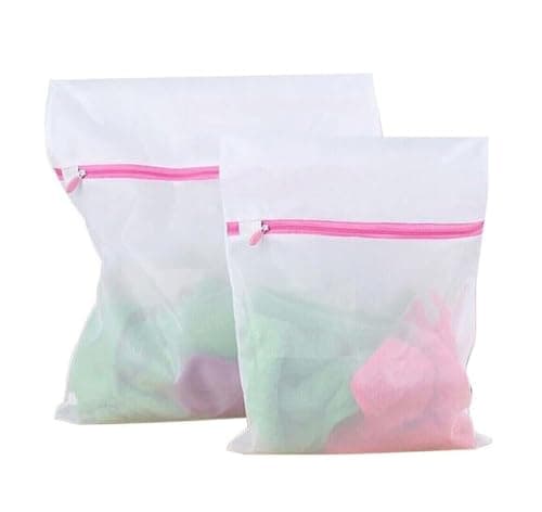 Wash Bag Nylon With Zip Delicates Laundry Bag Zipped Travel Storage Bag Laundry Washing Bag Fine For Lingerie Sweater Garment Undergarment Delicates Blouse 2 sizes (Washing Bag)