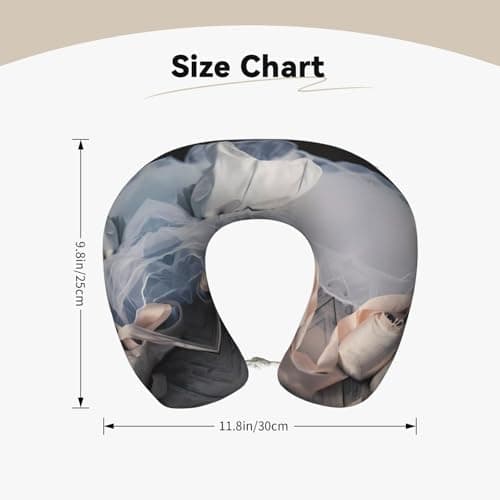 Ballet Shoe Print Memory Foam Travel Pillow - Comfortable U-Shape Neck Support for Sleep, Office, Flights & Road Trip — view 5