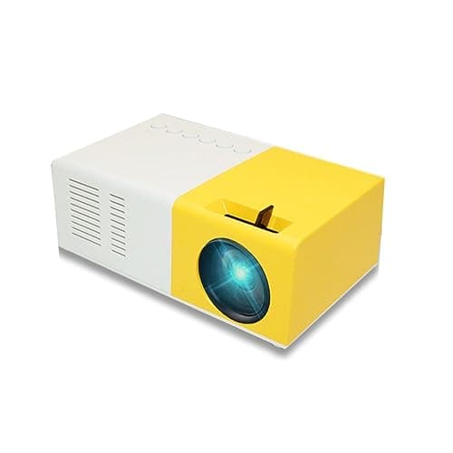 INF Projector with pocket size, mini projector, with HDMI, AV and SD port, yellow/white