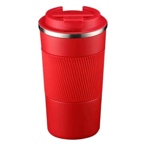 Senshuomy Travel Mug,Insulated Coffee Cup with Leakproof Lid(Red/510ml)