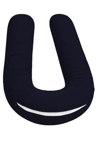 MIA U Shaped Pregnancy Pillow Case 100% Cotton Nursing Maternity Body Bolster Support Cover Zip Closure 9Feet (275cm) — view 3