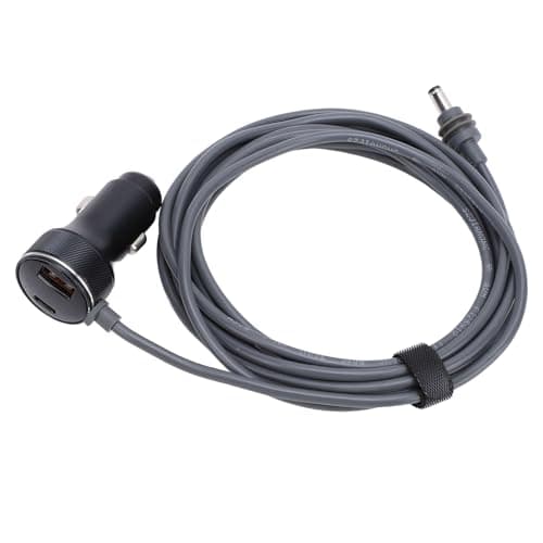 12V DC Power Cable, Rubber Car Charger for Satellite Antenna, 2m
