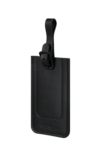 Samsonite TA Revolution - Luggage Tag Set (2 Pieces), Luggage Tags for suitcases and Bags, with Adjustable Strap, Address Card, Privacy Flap, Black