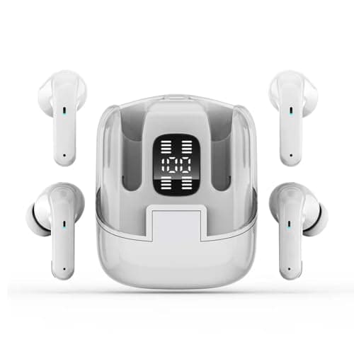 CCYLEZ Couple Wireless Earbuds Bluetooth, 4 Earbuds for Share Music, Noise Reduction, HiFi Stereo Sound, Real Time Battery Display, with Charging Case