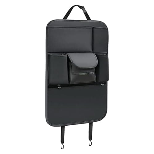 Tktouci Backseat Car Organizer Multi-pocket PU Leather Automotive Holder