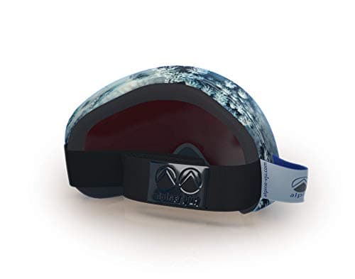 Alpine [vju:] Ski Goggle Protection Cover Elastic Microfibre Unisex, Luftbild Winter Wald, standard size — view 3