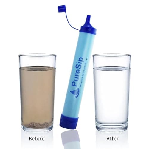 Portable Water Filter Straw Kit with Accessories, Emergency Survival Gear for Camping, Hiking, Travel — view 3