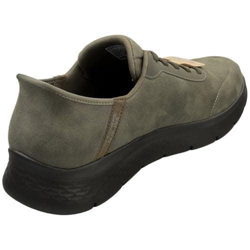 Skechers Men's GO Walk Flex Smooth Motion Trainers, Olive Textile, 8.5 UK — view 2