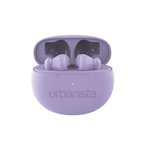 Urbanista True Wireless Earbuds, Bluetooth 5.3 Earphones, IPX4 In Ear Headphones, Ear Buds with Dual Microphones, 20 Hr Playtime, Touch Controls, TWS USB C Charging Case, Austin, Purple — view 4
