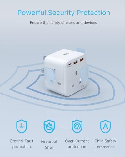 VINTAR 3 Way Adapter Plug Extension Socket with PD 20W Fast Charge — view 5