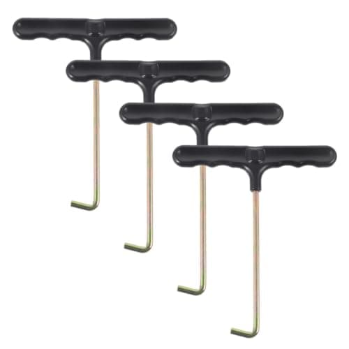 ibasenice 4pcs Portable Trampoline Spring Pull Tool with Metal Spring Hook and Iron Construction for Safe Installation and Multi-functionality in Indoor Trampolines and Bounce Houses