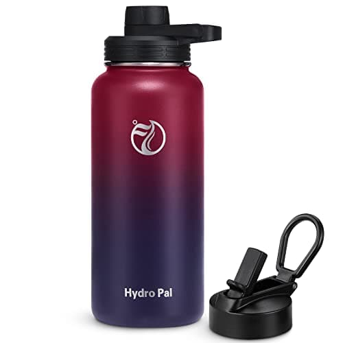 HydroPal Vacuum Insulated 1.2L Stainless Steel Water Bottle with Dual Lids — view 4