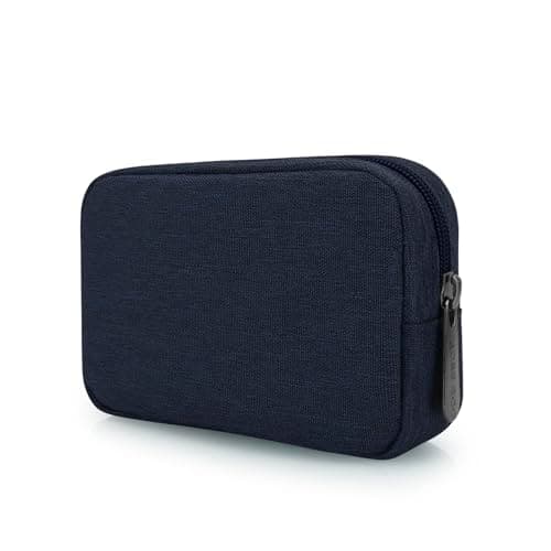 DOB SECHS Waterproof Canvas Mini Travel Makeup Carrying Case Wash Bags Cosmetic Bag Portable Electronics Accessories Organizer Wash Gym Shaving Bag, Blue — view 6