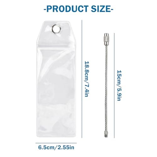 8-Pack Cruise Luggage Tag Holders - Waterproof Clear Luggage Tags for Suitcases with Stainless Steel Loops, Durable Plastic Suitcase Tags Compatible with Marella All Cruise Essentials — view 2