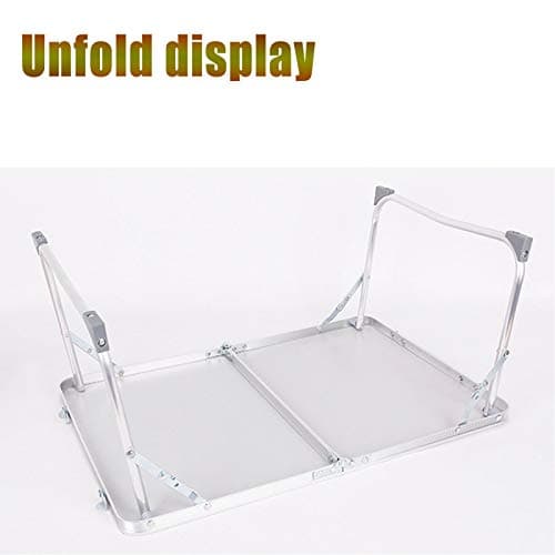 SK Store Small Folding Table Trestle Table Indoor & Outdoor for Camping Picnic Garden Kitchen Catering Party Market Event Buffet Dining BBQ, 60x40x26cm, White — view 4