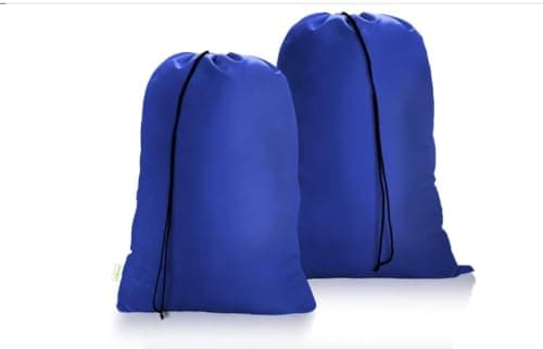 OTraki 2-Pack Travel Laundry Bags 70x90cm, Waterproof Dirty Laundry Hamper, Drawstring Laundry Bag, Large Foldable Laundry Bag with Drawstring for Camping, Dormitories and Travel Laundry Room, Black