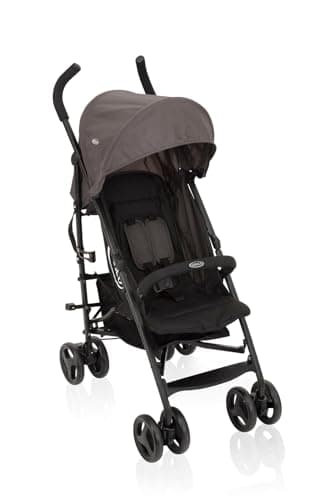 Graco TraveLite Compact Stroller/Pushchair - Suitable from birth to approx. 3 years (15kg). Lightweight at only 7kg, Black/Grey fashion