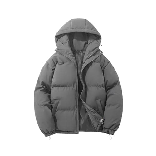 Anbiryeik Women Winter Puffer Down Jacket Hooded Waterproof Quilted Short Coat with Pockets Lightweight Ladies Parka Jackets Zip Up Windproof Packable Casual Warm Outwear for Travel Outdoor DGray 3XL