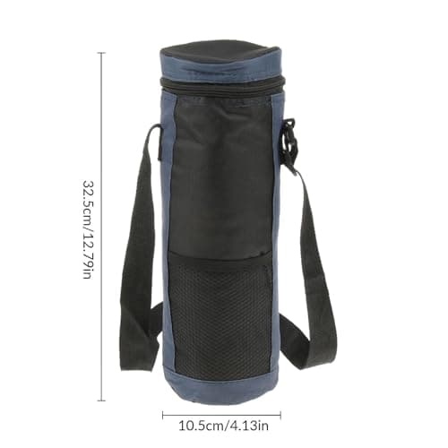 P Prettyia 2L Insulated Bottle Drink Wine Carrier Tote Bag Travel Picnic Cooler with Strap - Blue — view 5