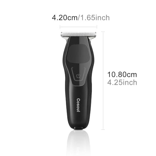 COSOUL Beard Trimmer for Men Professional Hair Clipper Compact Portable Mens Mustache Trimmer Face Bald Head Razor Shaver Electric Body Hair Trimmer for Men — view 4