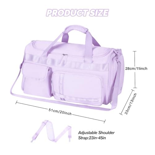 MAXTOP Travel Duffle Bag for Women Carry On Tote Weekender Overnight Bag Large Capacity Duffel Bag with Shoe Compartment,Gym Tote Bag with Dry and Wet Separation — view 6
