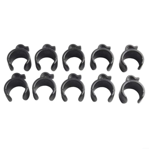 10-Pack ABS Mic Cable Clips Black 25mm Pipe Fit(25mm) — view 5