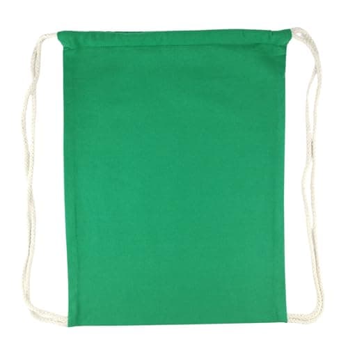 IDEA HOME Cotton Gym Drawstring Bag - Cotton Backpack 36x44 cm 250g/m² - Gym Bag for Painting, Reusable Sports & Travel Bag, Green — view 4