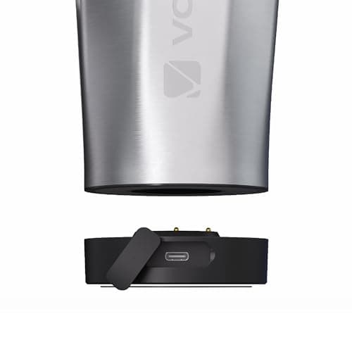 VOLTRX ChillMix Shaker Bottle Insulated Stainless Steel - USB C Rechargeable Electric Protein Shake Mixer, Shaker Cups for Protein Shakes and Meal Replacement, Chrome Steel, 16 oz — view 5