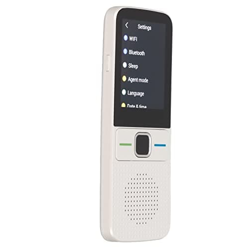 Cocoarm 2 Way Voice Translator, 138 Languages 2.4in Touchscreen (White)