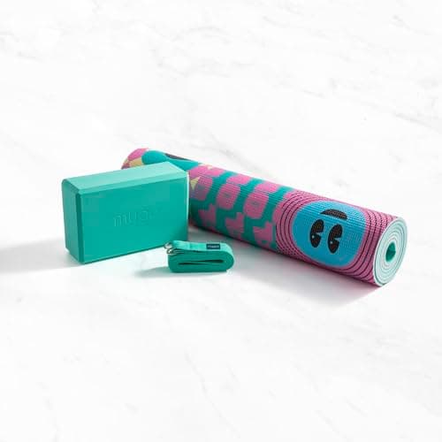 MYGA Yoga Starter Set - 6mm Non-Slip Yoga Mat, Yoga Block and Strap - Starter Kit for Beginners in Pilates, Exercise and Fitness - Choice of Design (Spirit) — view 3
