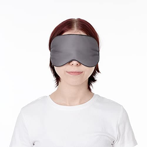 100% Bamboo Viscose Sleep Eye Mask - Dark Gray - Superior to Cotton - Light Blocking Travel Blindfold for Men & Women - Ultra-Soft & Comfortable with Adjustable Strap for Restful Sleep - by JoMo — view 2
