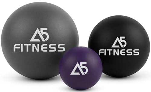 Lacrosse Massage Ball Set in 3 Sizes (Grey, Black and Purple)