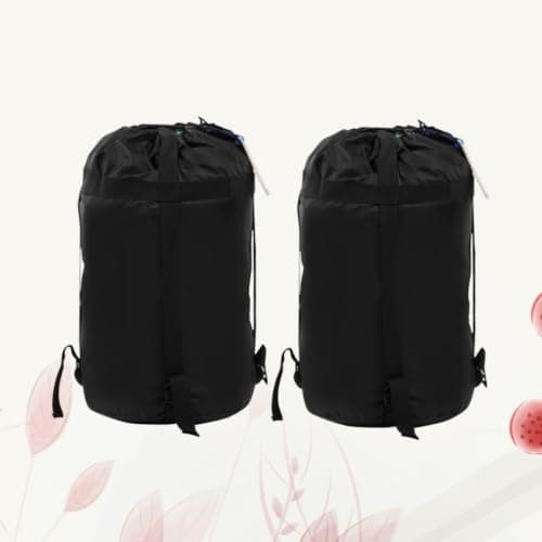2pcs Compression Bag for Hiking and Trekking with Four Straps Black — view 5
