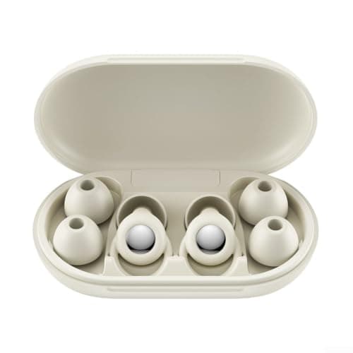 Soft Silicone Earplugs for Sleeping Side Sleepers Noise Reducing Noise Cancelling Earplugs with 3 Sizes S for M L Soft Tips Travel Earplugs Silicone Comfortable for Flights Concerts Sleeping (Beige)