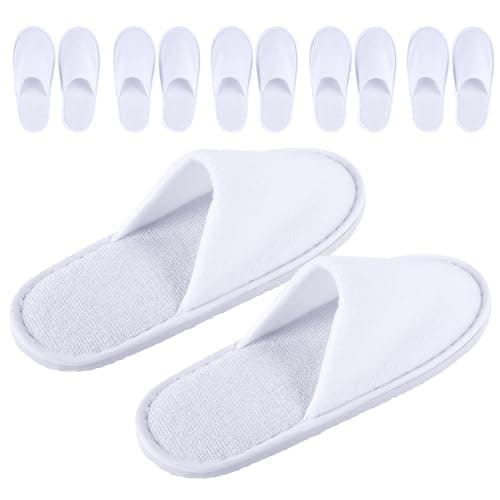 EBIEFLY 6 Pairs of Spa Slippers for Kids Hotel Slipper Disposable Outdoor Travel House Boys Girls Slippers Non-slip Soles for Children 6-10 Years Old