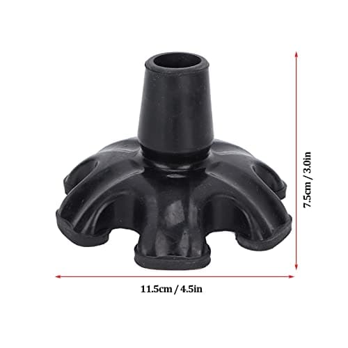 Walking Cane Tip, Silicone 6 Pillar Design Strong Stability Prevent Slipping 22mm Walking Sticks Foot Pad for Elderly — view 4