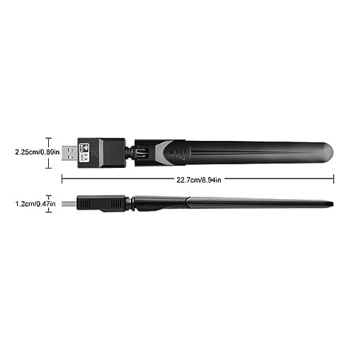 Usb Wifi Adapter 1800Mbps Network Card Receiver Dual Band 5GHz 2.4GHz 6dBi Antenna Plug And Play for Laptop Desktop — view 3