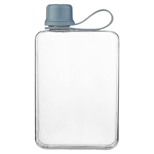 NevPuose Pocket Water Bottle – Flat Portable Flask, Lightweight | 500ml Insulated Metal Tritan Container for Hiking Camping Backpacking, Leak-Proof Purse-Friendly Hydrapak Travel Mug, Green