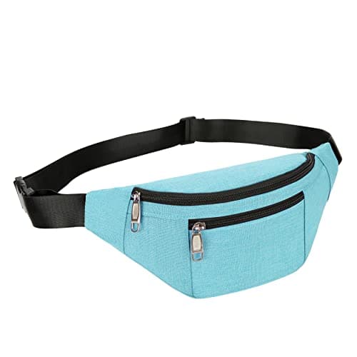 Fanny Pack for Men & Women, Fashion Waterproof Waist Packs with Adjustable Belt, Casual Bag Bum Bags for Travel Sports Running. (Mint Green) — view 2
