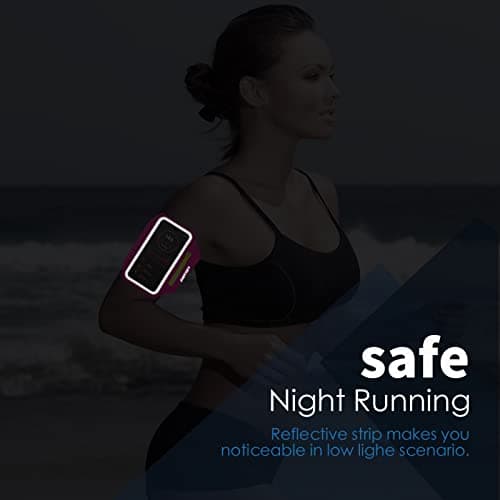 HAISSKY Running Armband for Phone – Zip Pocket, Sweatproof, Fits 6.9" — view 5