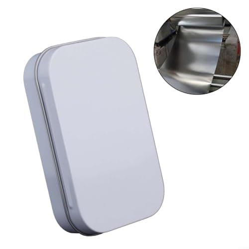 Flip Top Metal Tin Box in Rectangular Format for Gum Mints Dongles Earring Backs and Consistent Pocket Storage — view 6