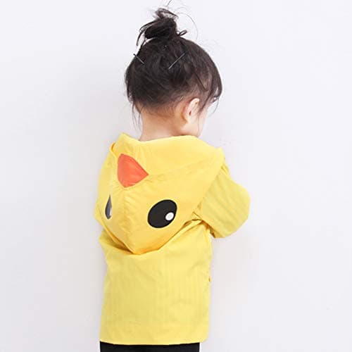 Miyanuby Toddler Baby Boy Girl Outfit Coat Cartoon Lightweight Hoodie Zipper Outdoor Kids Raincoat Windbreaker Jacket — view 5